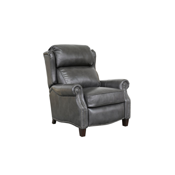 Manchester 35" Wide Genuine Leather Manual Wing Chair Recliner